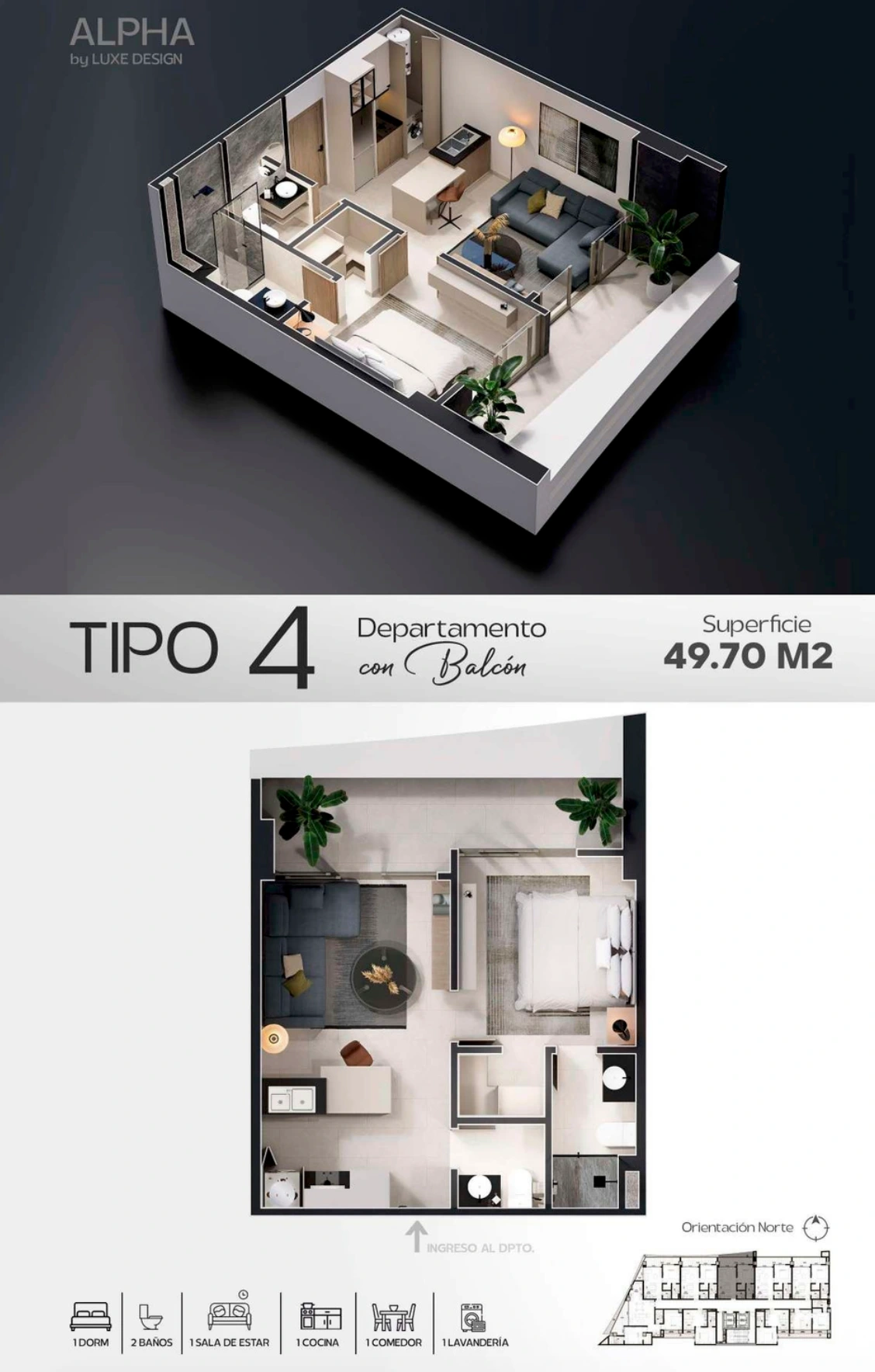 Plano del modelo 4 de Luxe Alpha