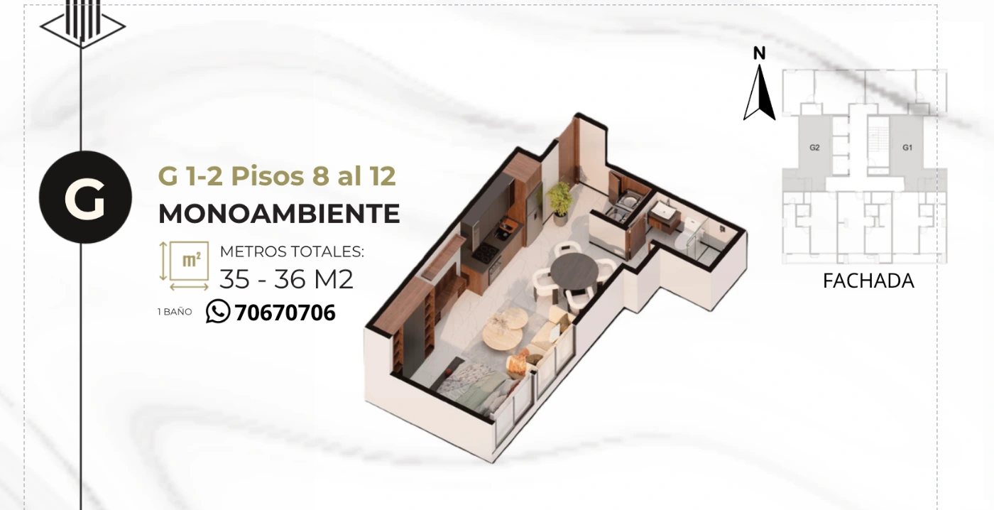 Plano del modelo G de Domus Black