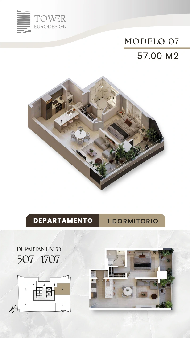 Plano del modelo 7 de Eurodesign Tower