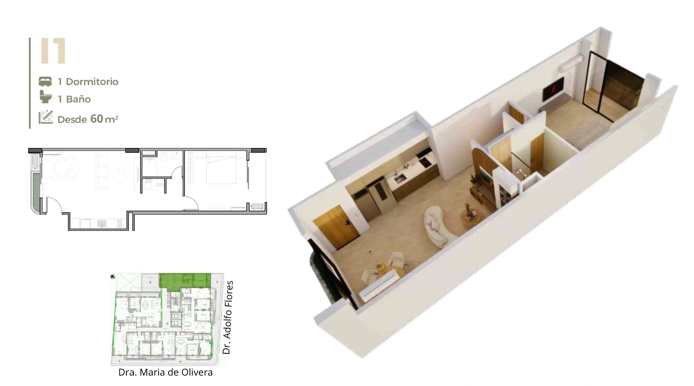 Plano del modelo I1 de Garden Zen