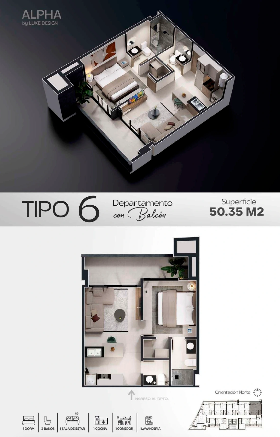 Plano del modelo 6 de Luxe Alpha