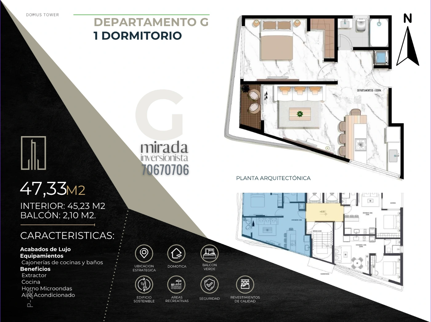 Plano del modelo G de Domus Tower