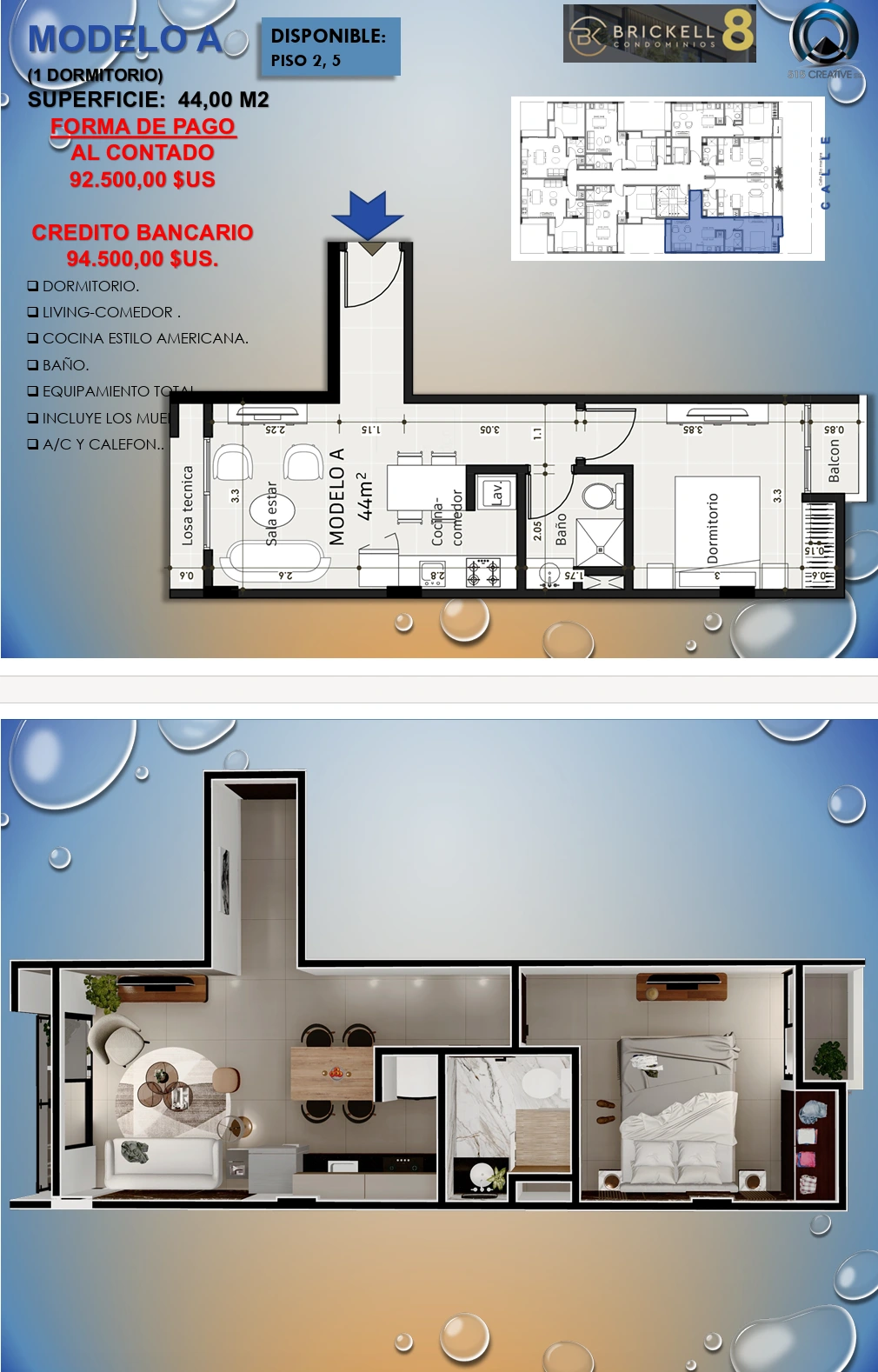 Plano del modelo A de Brickel 8