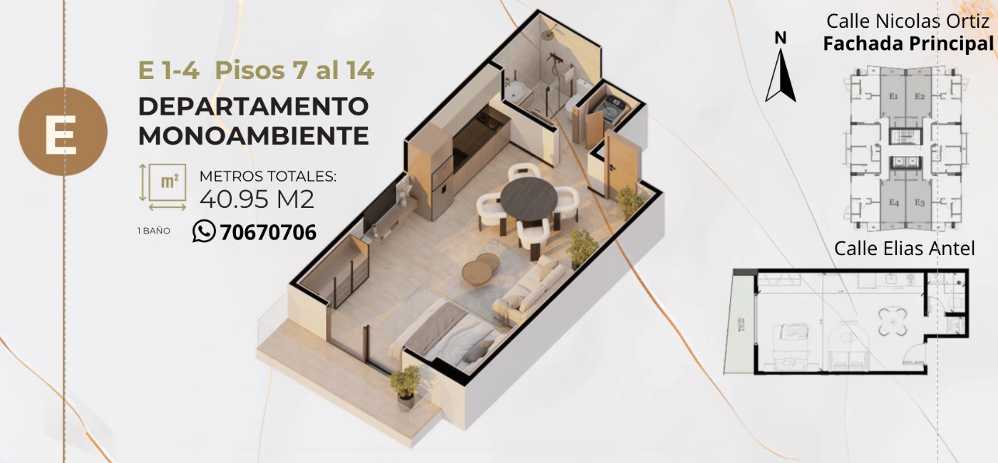 Plano del modelo E de Domus Gold