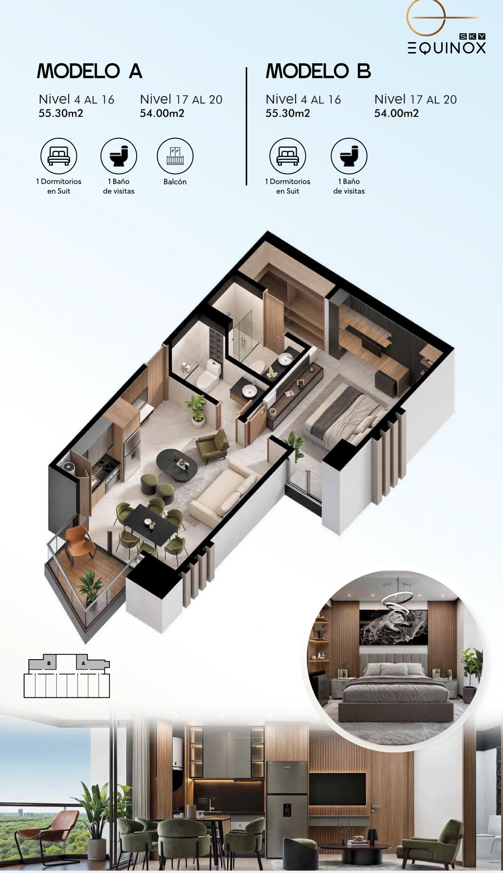 Plano del modelo A de Sky Equinox