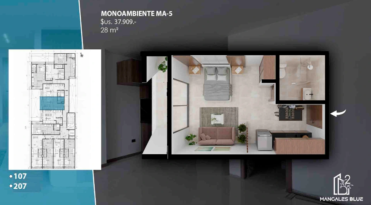 Plano del modelo MA-5 de Mangales Blue2