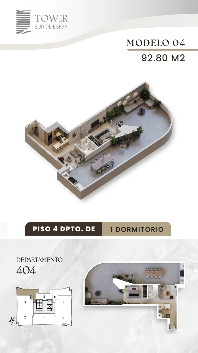 Plano del modelo 4 de Eurodesign Tower