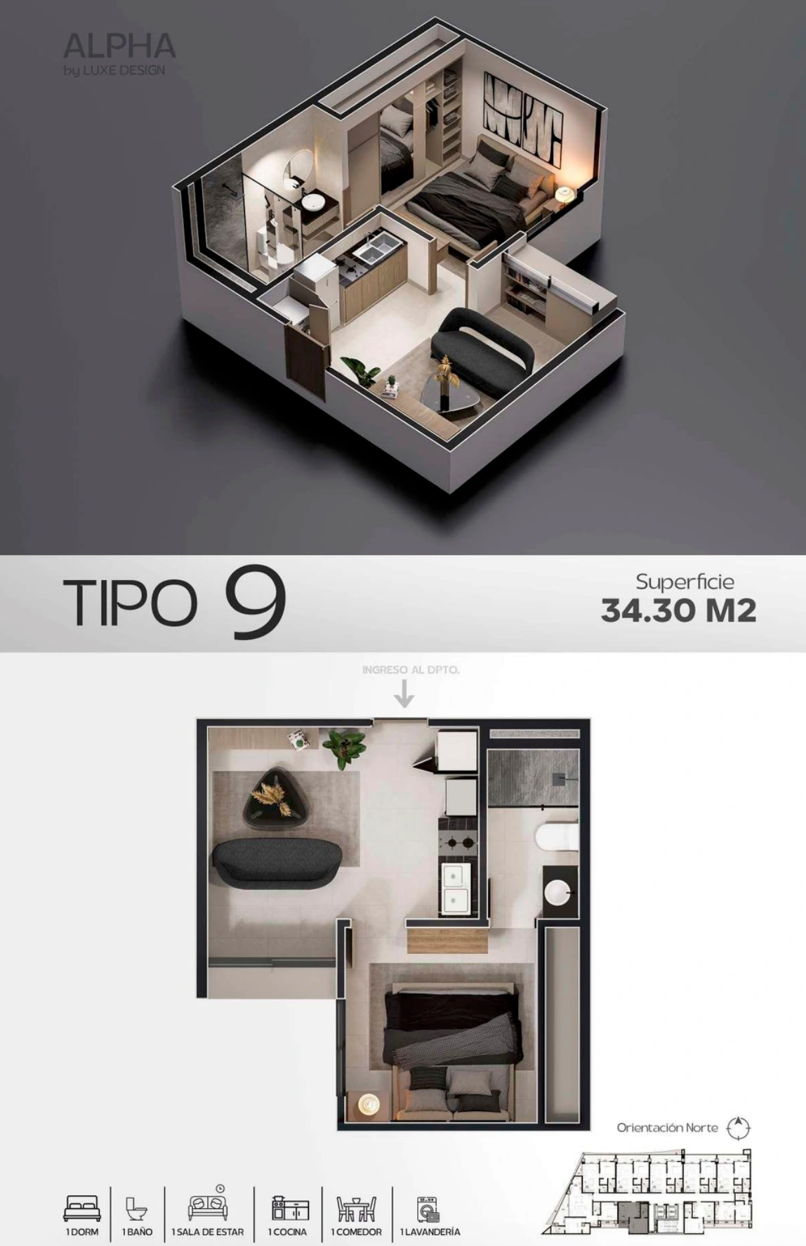Plano del modelo 9 de Luxe Alpha