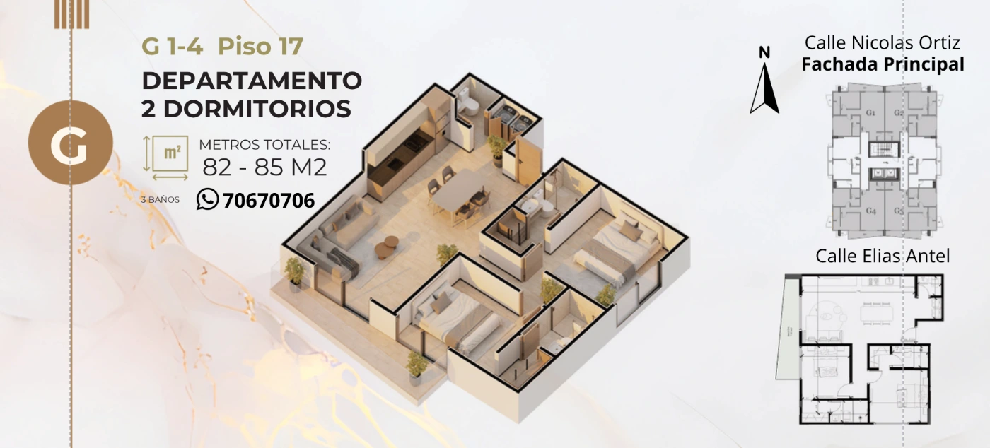Plano del modelo G de Domus Gold