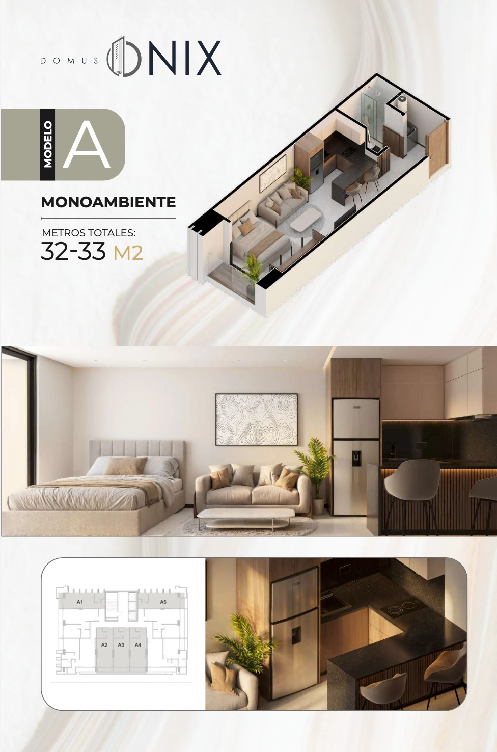 Plano del modelo A de Domus Onix