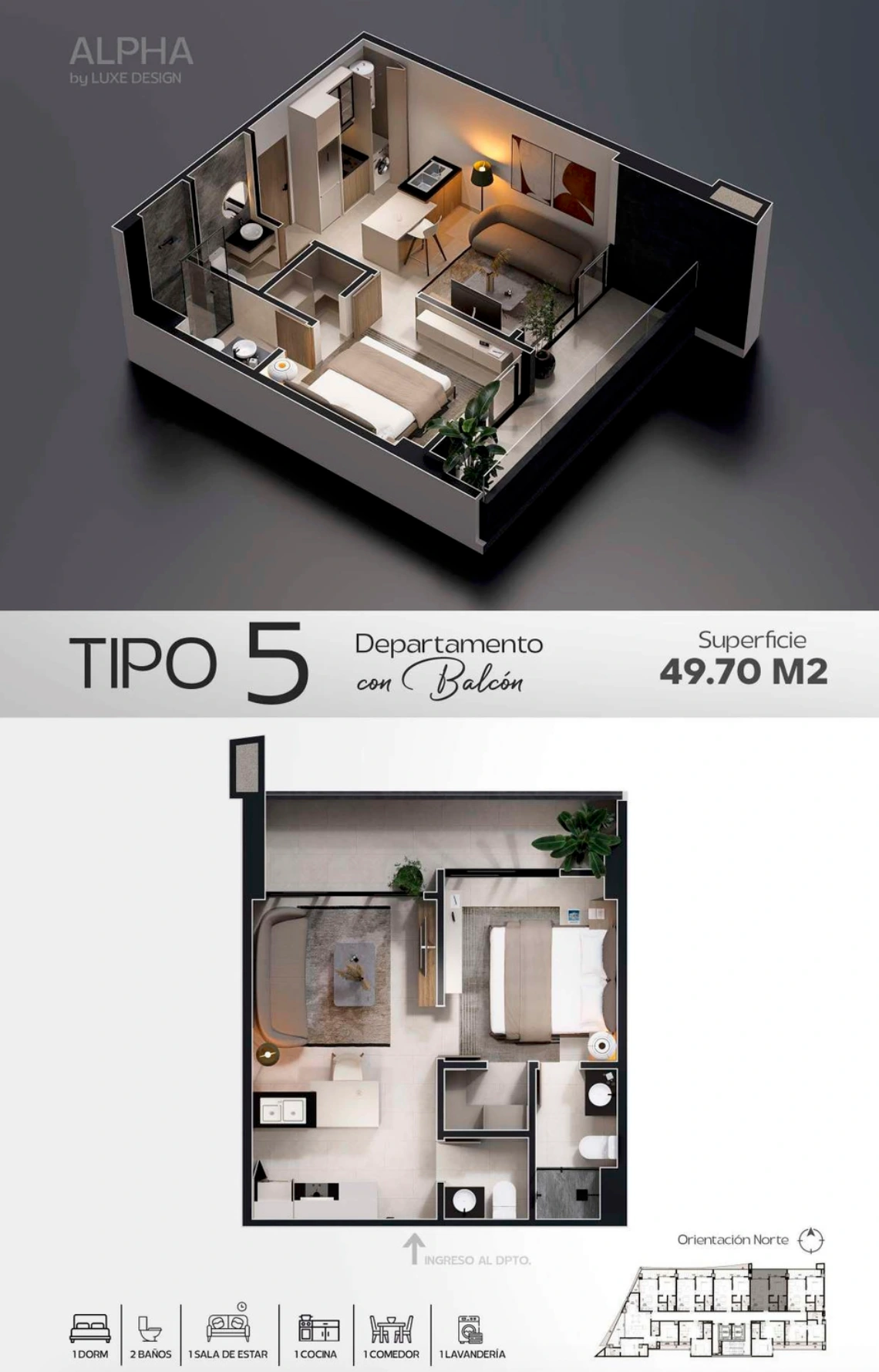Plano del modelo 5 de Luxe Alpha