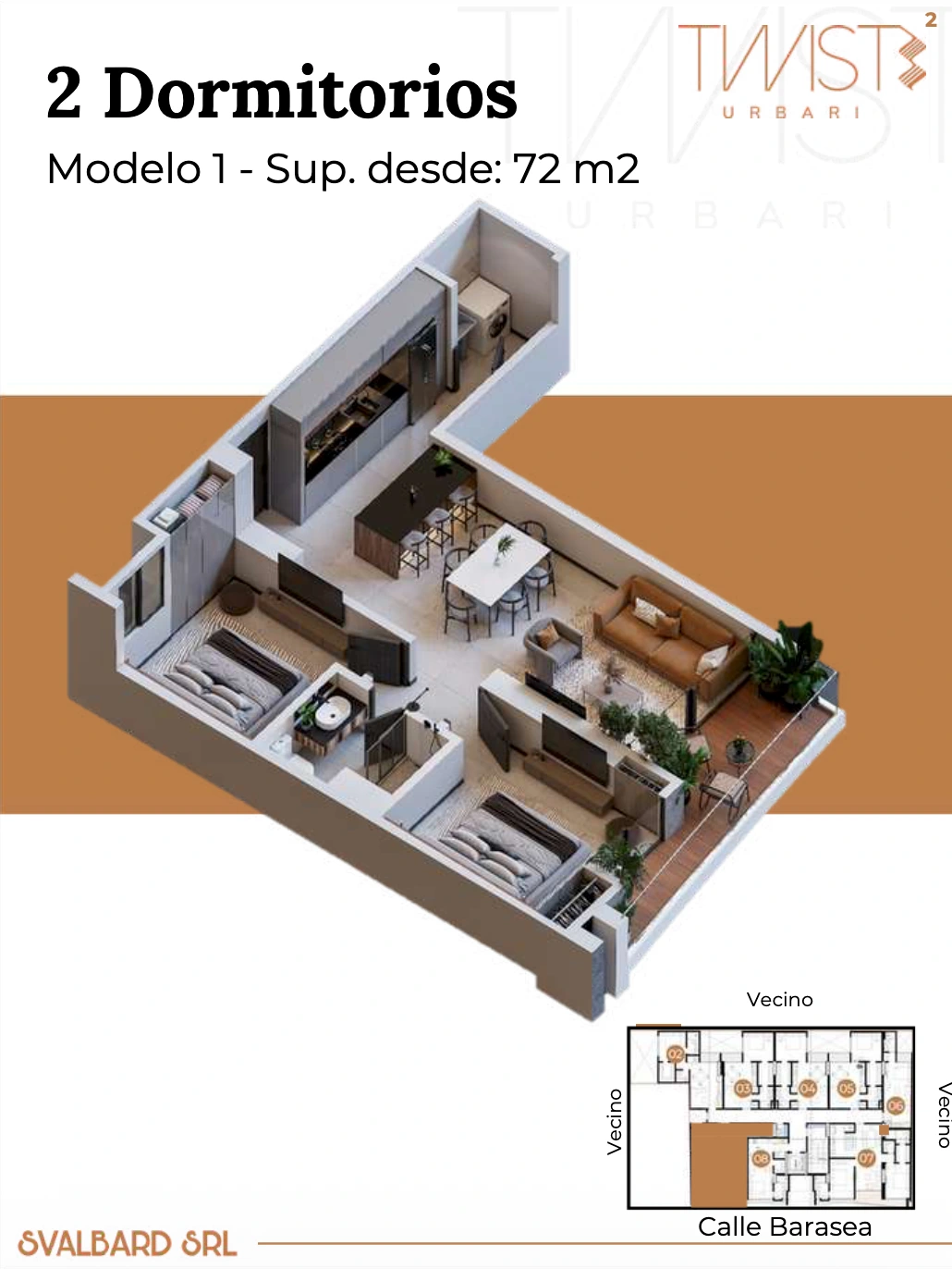Plano del modelo 2D-71 de Twist 2