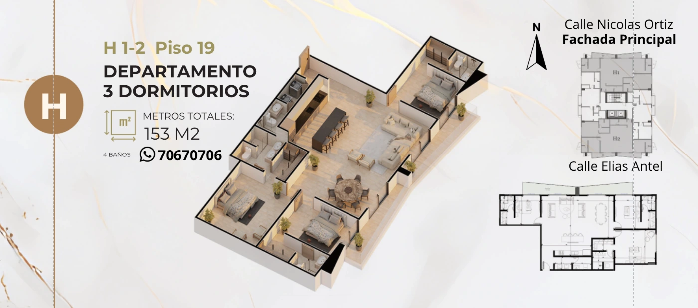 Plano del modelo H de Domus Gold