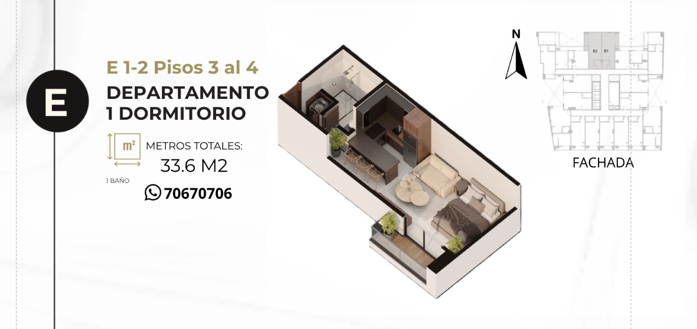 Plano del modelo E de Domus Black