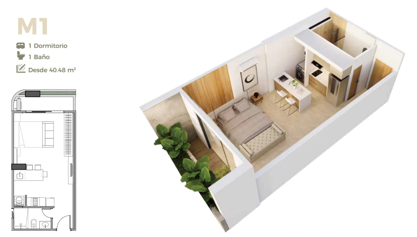 Plano del modelo M de Garden Zen