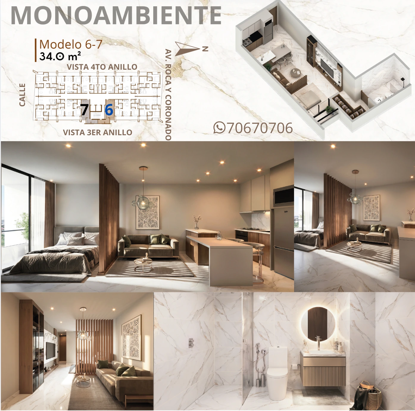 Plano del modelo 6-7 de Westgate Tower