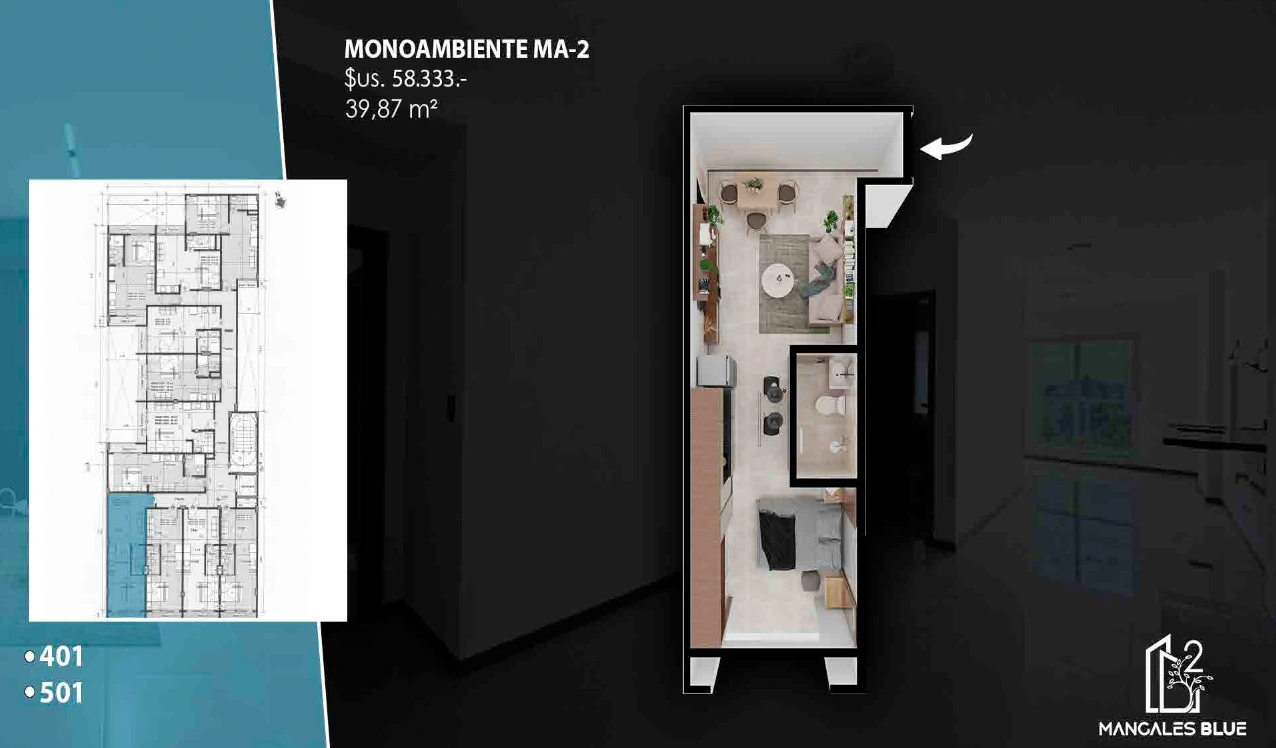 Plano del modelo MA-2 de Mangales Blue2
