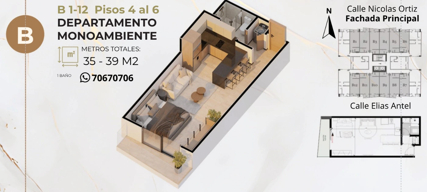 Plano del modelo B de Domus Gold