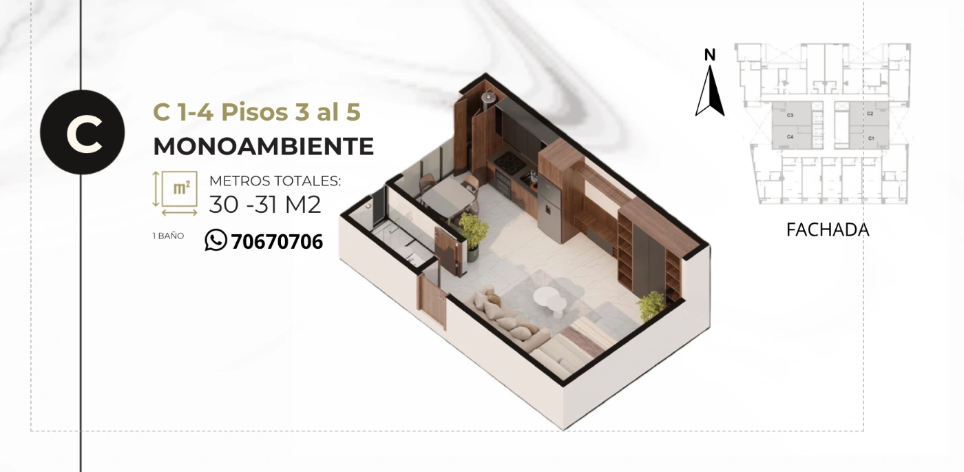 Plano del modelo C de Domus Black