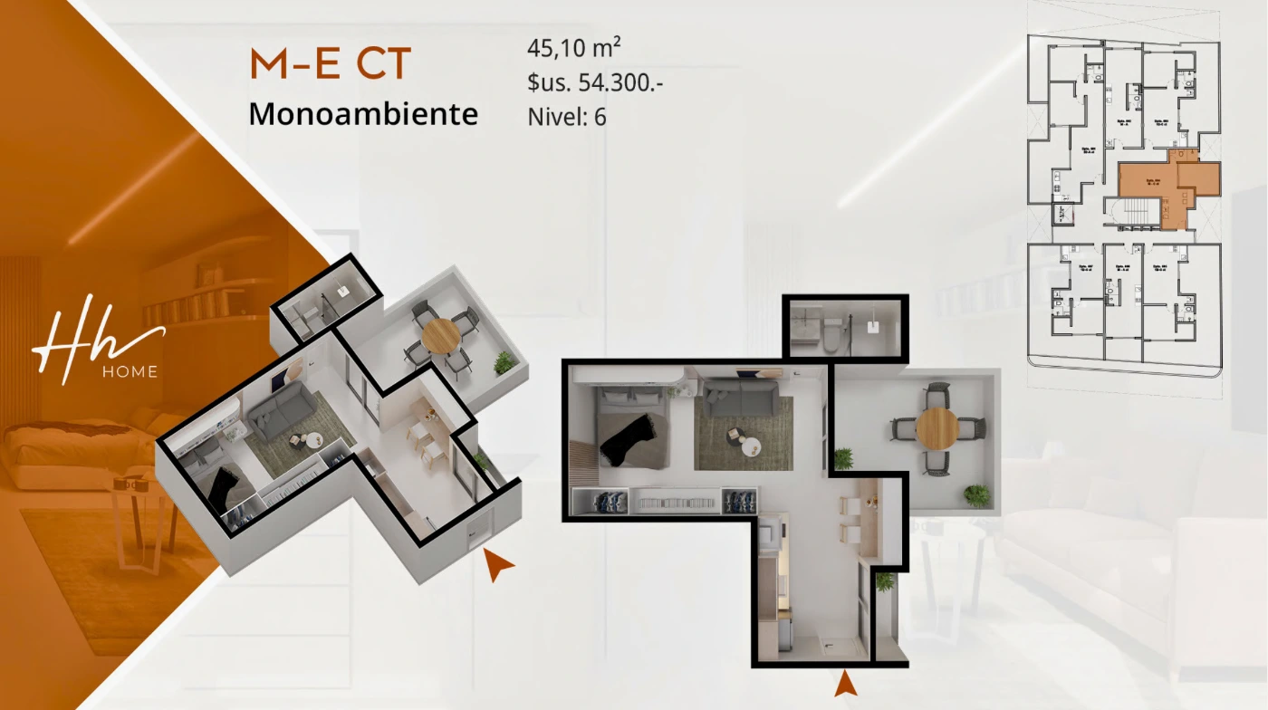 Plano del modelo M-E CT de HH Home