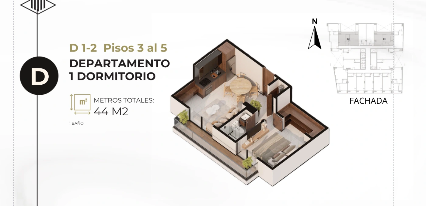 Plano del modelo D de Domus Black