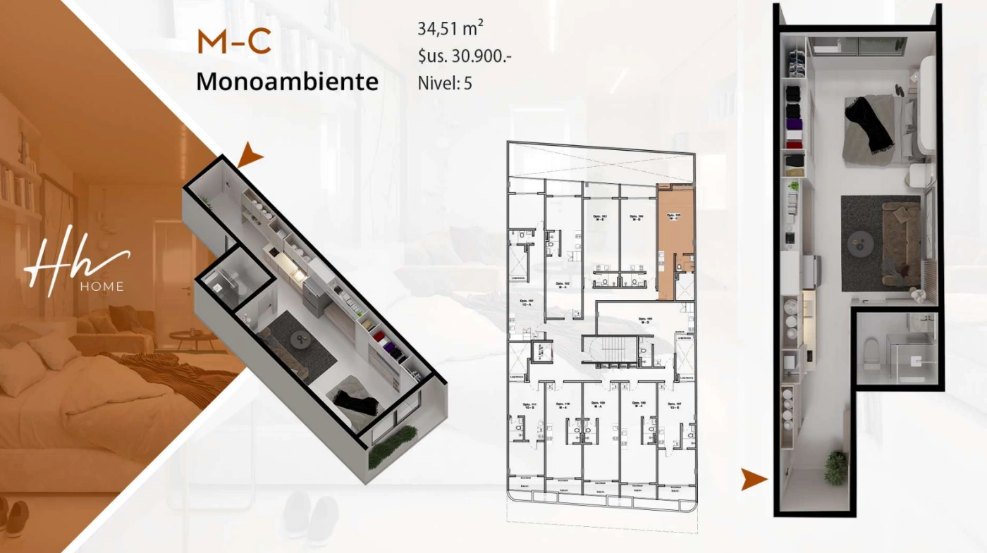 Plano del modelo M-C de HH Home