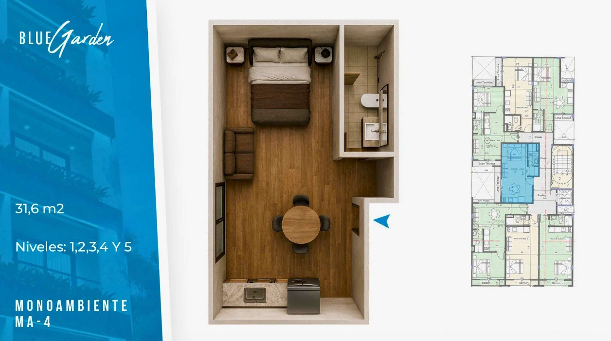 Plano del modelo M-4 de Blue Garden