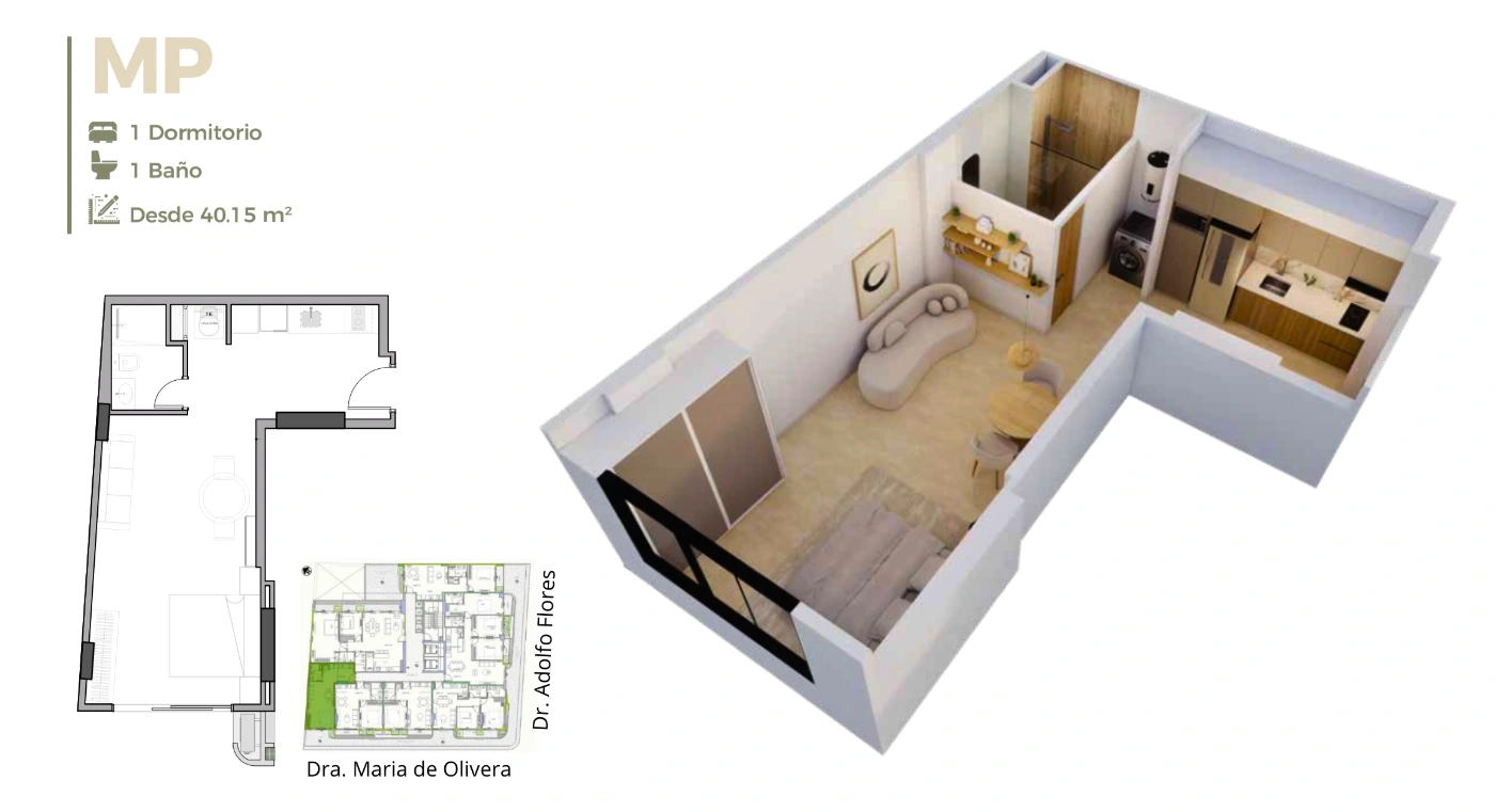 Plano del modelo MP de Garden Zen