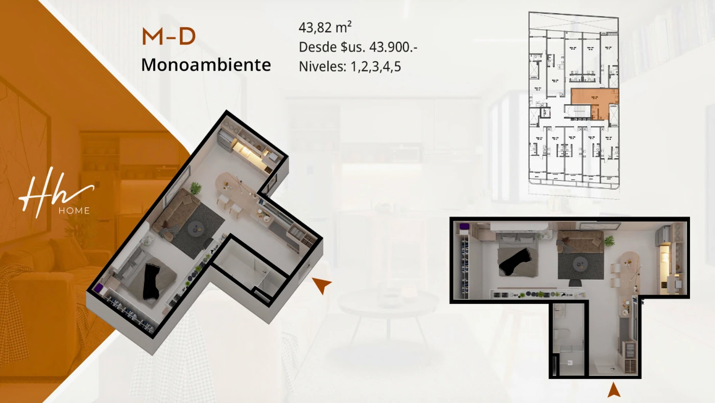 Plano del modelo M-D de HH Home