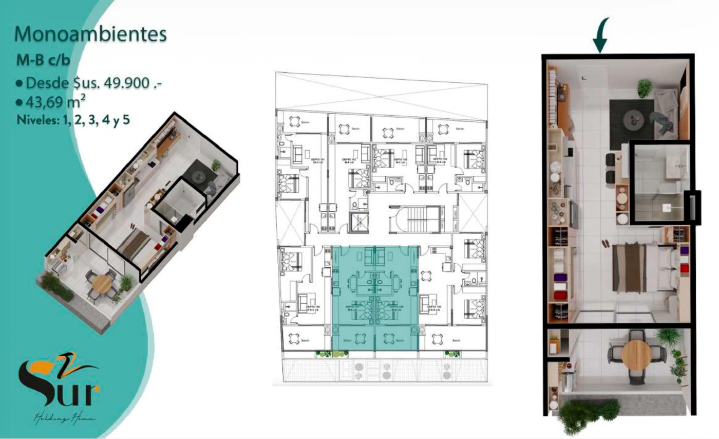 Plano del modelo M-B c/b de HH Sur2
