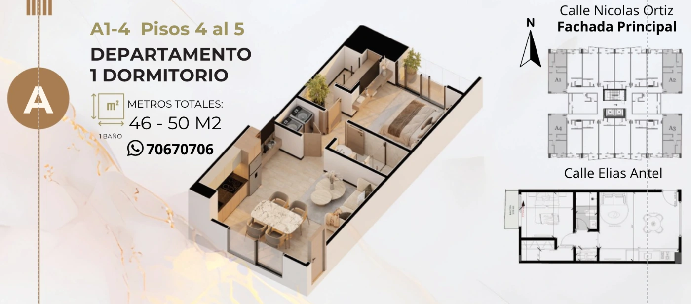 Plano del modelo A de Domus Gold